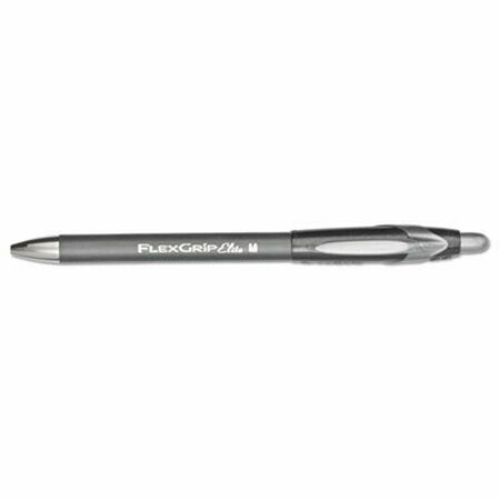 SANFORD Paper Mate, FLEXGRIP ELITE RETRACTABLE BALLPOINT PEN, MEDIUM 1MM, BLACK INK/BARREL, DOZEN 85580